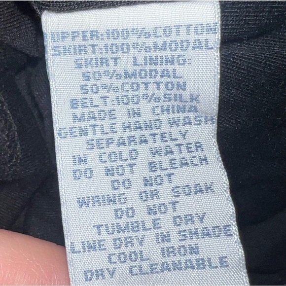 Anthropologie Lil Lace Corset Dress 6 Black Beige Boho Whimsigoth Fairy Coquette - Picture 13 of 14